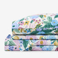 Garden Party Classic Cool Cotton Percale Bed Sheet Set - Lilac, Queen