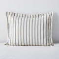 Tailored Stripes and Plaids Classic Cool Cotton Percale Sham - Narrow Stripe Navy, Standard