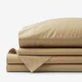 Solid Garment Washed Cotton Percale Bed Sheet Set - Wheat, Twin XL