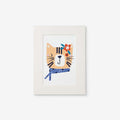 Stylish Cats Wall Art - Orange