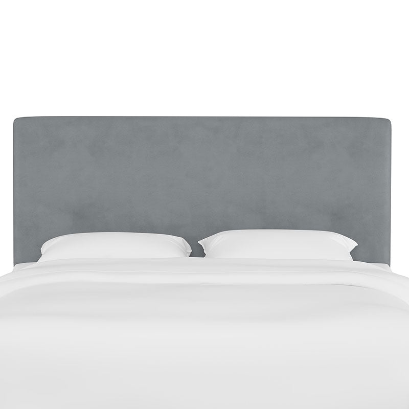 Tribeca Velvet Headboard - Steel Gray