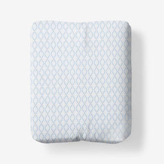 Feliciana Geo Garment Washed Cotton Percale Fitted Bed Sheet - Blue Multi, Twin
