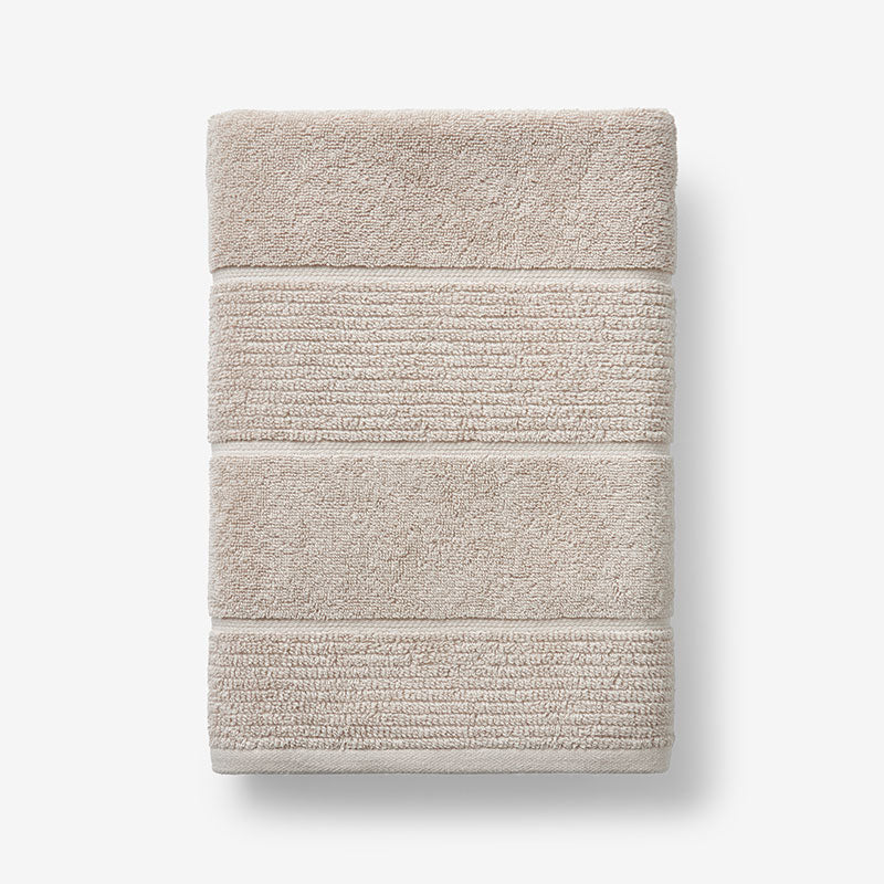 Textured Stripe Bath Sheet - Alabaster