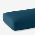 Premium Ultra-Cozy Cotton Velvet Flannel Fitted Bed Sheet - Dark Teal, Queen