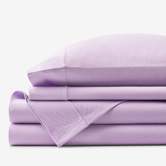 T-Shirt Soft Jersey Knit Bed Sheet Set - Lavender, King