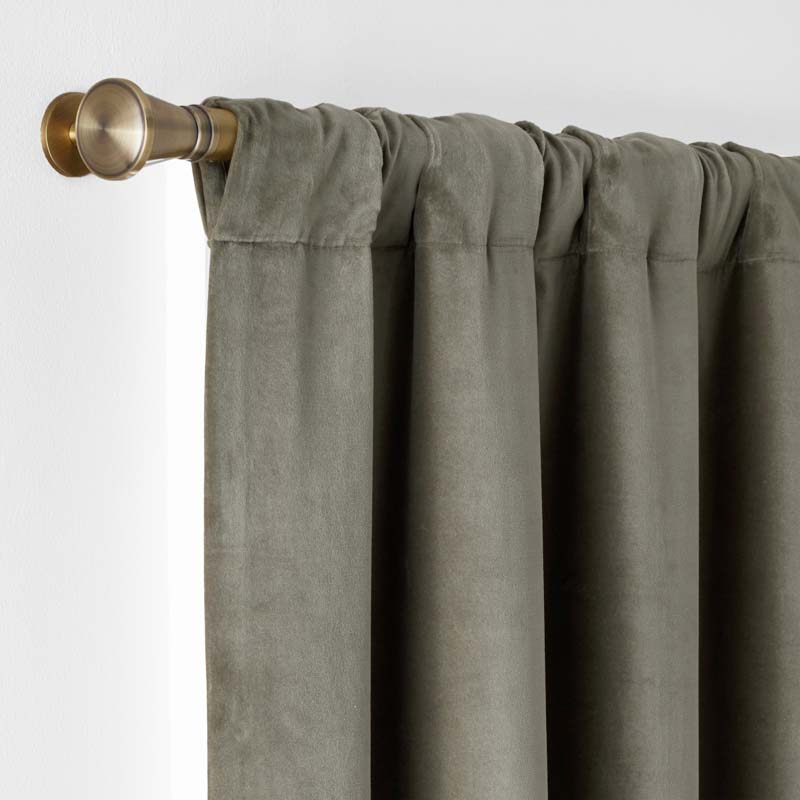 Velvet Blackout Window Curtain - Sage Green, 63 in.
