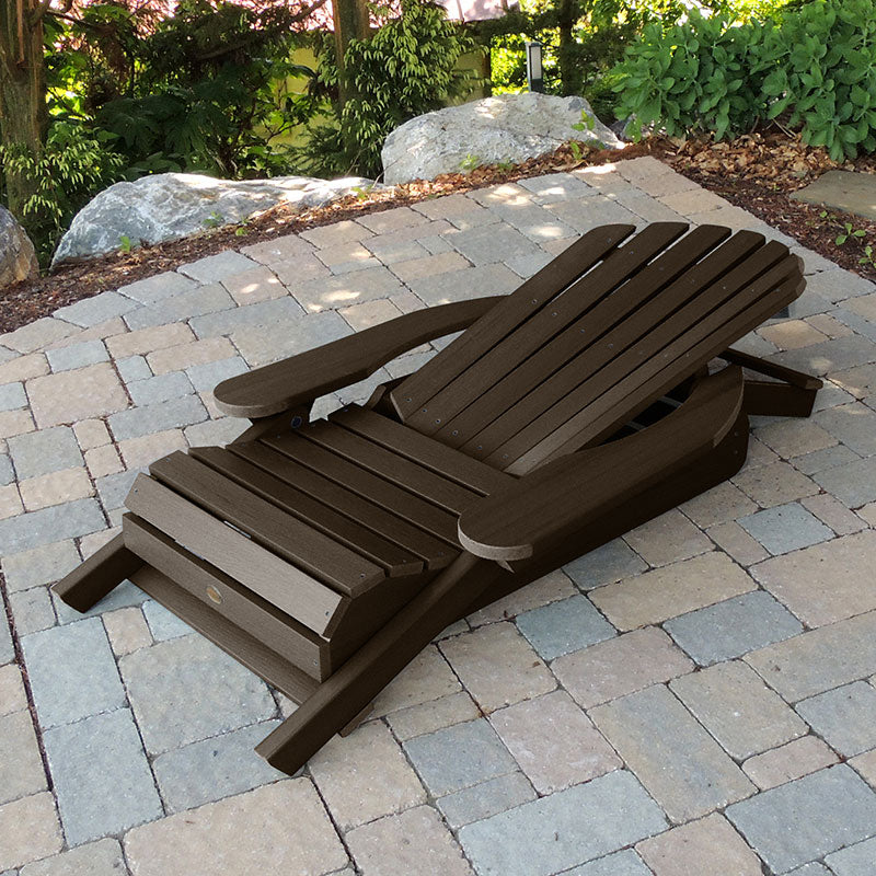 Folding and Reclining Adirondack Chair - Bark