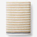 Mélange Stripe Reversible Cotton Bath Sheet - Taupe