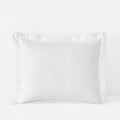 Embroidered Scallop Classic Cool Cotton Percale Sham - White, Standard