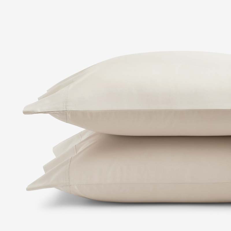 Premium Cool Supima® Cotton Percale Pillowcase Set - Oatmeal, King