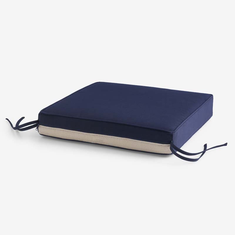 Rain Boxed Edge Replacement Chair Cushion - Silver, 20 in. x 20 in.
