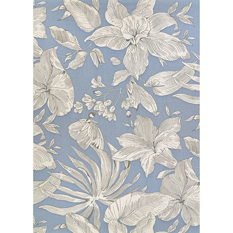 Flora Flat Woven Outdoor Rug - Ice, 5' 3" x 7' 6"