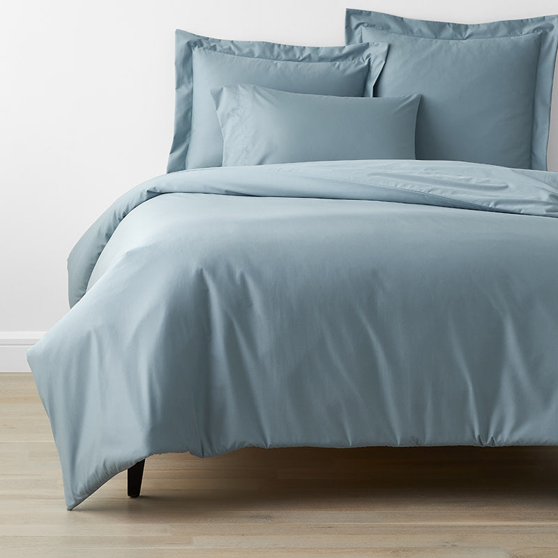 Classic Smooth Wrinkle-Free Sateen Bed Duvet Cover - Blue Shale, Full
