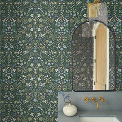 Wildwood Traditional Wallpaper - Hunter, Swatch