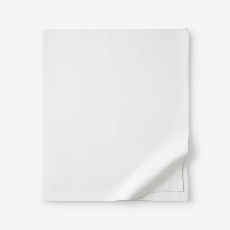 Classic Ultra-Cozy Cotton Velvet Flannel Flat Bed Sheet - White, Twin/Twin XL
