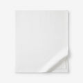 Classic Ultra-Cozy Cotton Velvet Flannel Flat Bed Sheet - White, King/Cal. King