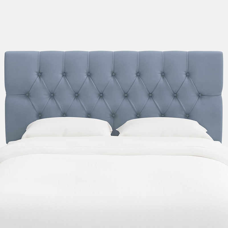 Park Tufted Velvet Headboard - Ocean, King