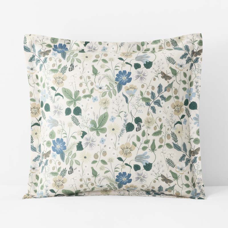 Strawberry Fields Classic Cool Cotton Percale Sham - Beige, Euro