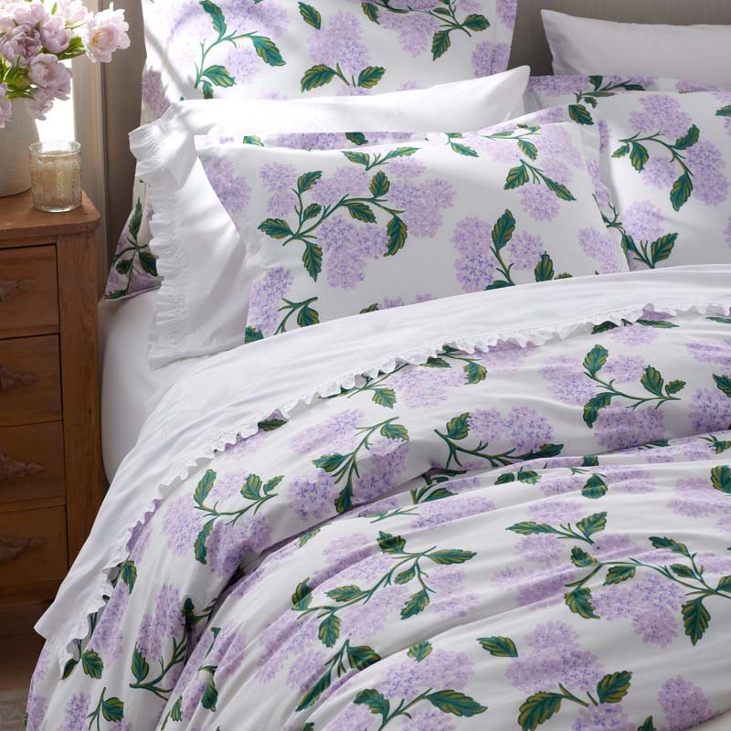 Hydrangea Classic Cool Cotton Percale Comforter - Lilac, Twin/Twin XL