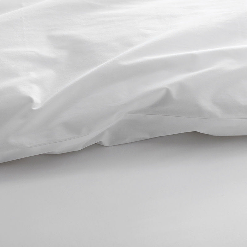 Solid Border Classic Cool Cotton Percale Duvet Cover - Gray Smoke, Full/Queen