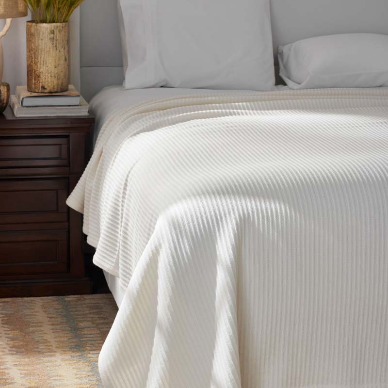 Egyptian Cotton Blanket - Ivory, King/Cal. King