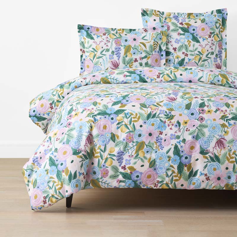 Garden Party Classic Cool Cotton Percale Duvet Cover - Lilac, King/Cal. King