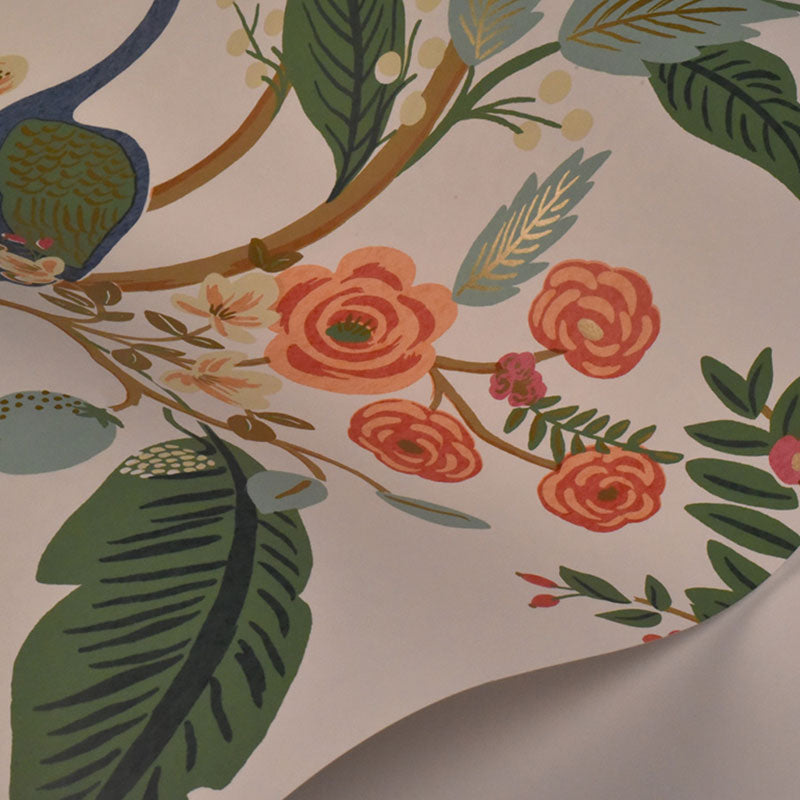 Garden Party Traditional Wallpaper - Rose Multi, Swatch