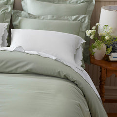 Classic Smooth Sateen Solid Comforter - Light Sage, Full/Queen
