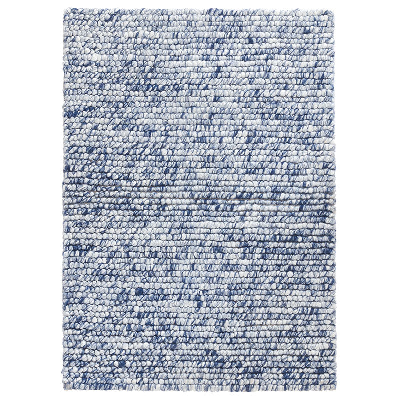 Chunky Handwoven Wool Rug - Navy, 2' 5" x 8' Runner