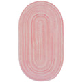 Bambini Braided Chenille Rug - Pink, 4' x 6' Oval