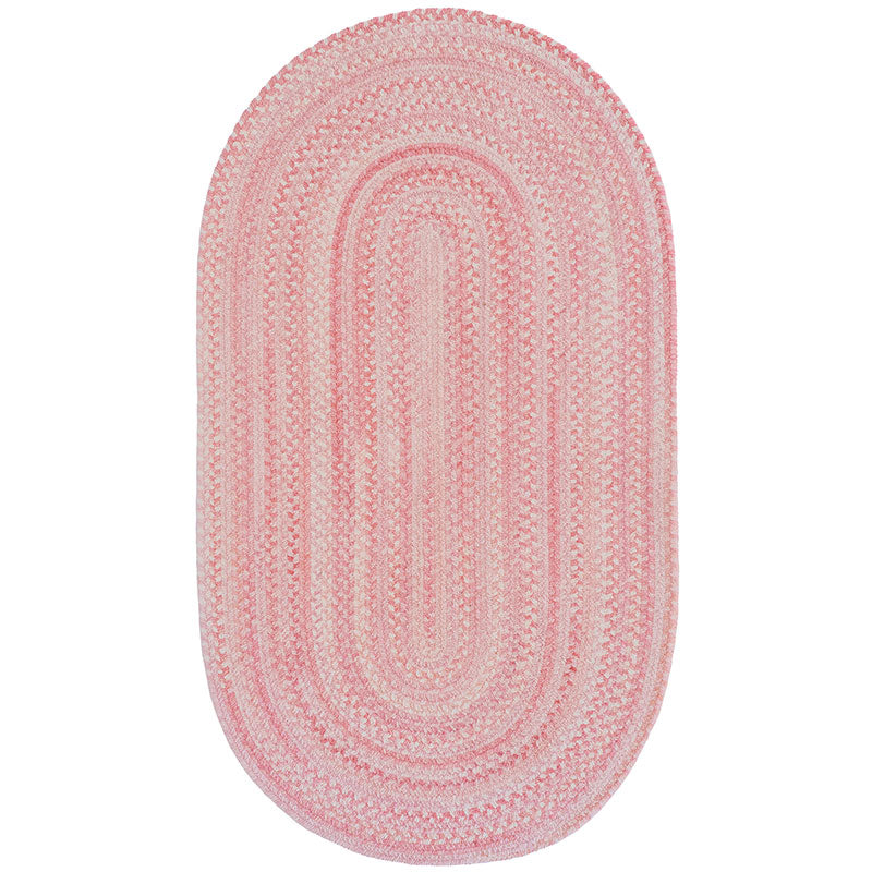 Bambini Braided Chenille Rug - Pink, 5' x 8' Oval