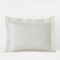 Jacquard Leaf Yarn-Dyed Premium Smooth Supima® Cotton Wrinkle-Free Sateen Sham - Ivory, King