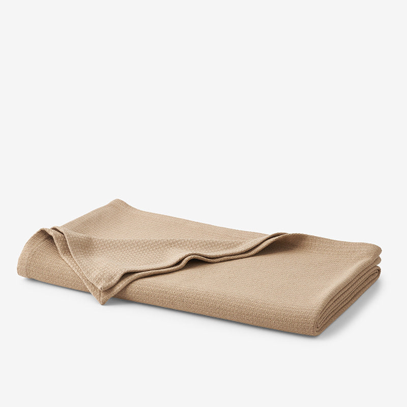 Cotton Weave Blanket - Sand, Twin/Twin XL