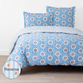 Blossoms and Stripes Classic Cool Cotton Percale Reversible Comforter - Blossom Veil, Full/Queen