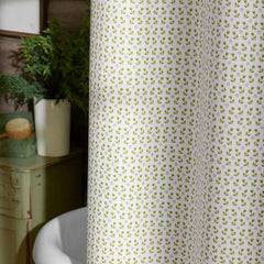 Mini-Prints Garment Washed Cotton Percale Shower Curtain - Tulips