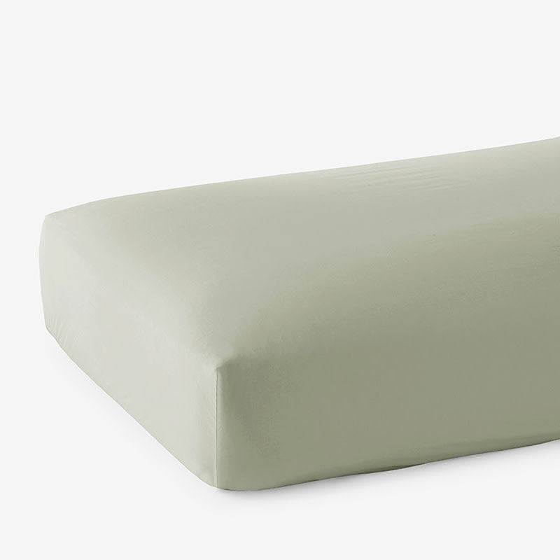 Classic Smooth Wrinkle-Free Sateen Fitted Bed Sheet - Laurel Green, Full
