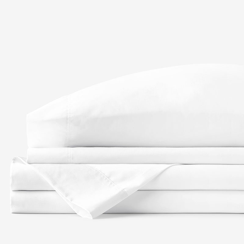 Classic Smooth Wrinkle-Free Sateen Bed Sheet Set - White, Full