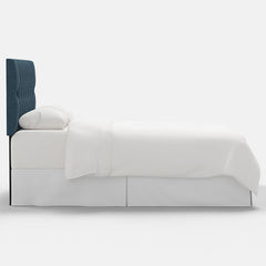 Park Tufted Textured Linen Headboard - Navy, Cal King