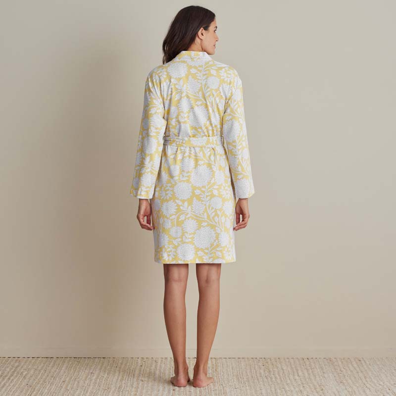 Printed Pima Cotton Women's Kimono Robe - Avignon, XXL