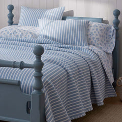Yarn-Dyed Bengal Stripe Quilt - Blue, Full/Queen