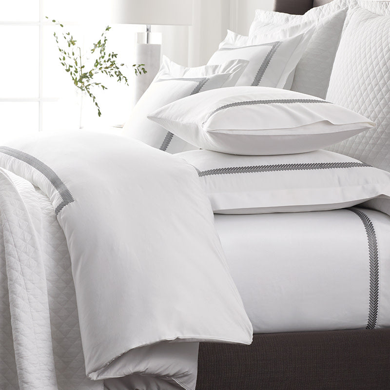 Hewett Luxe Smooth Egyptian Cotton Sateen Bed Sheet Set - Gray, King