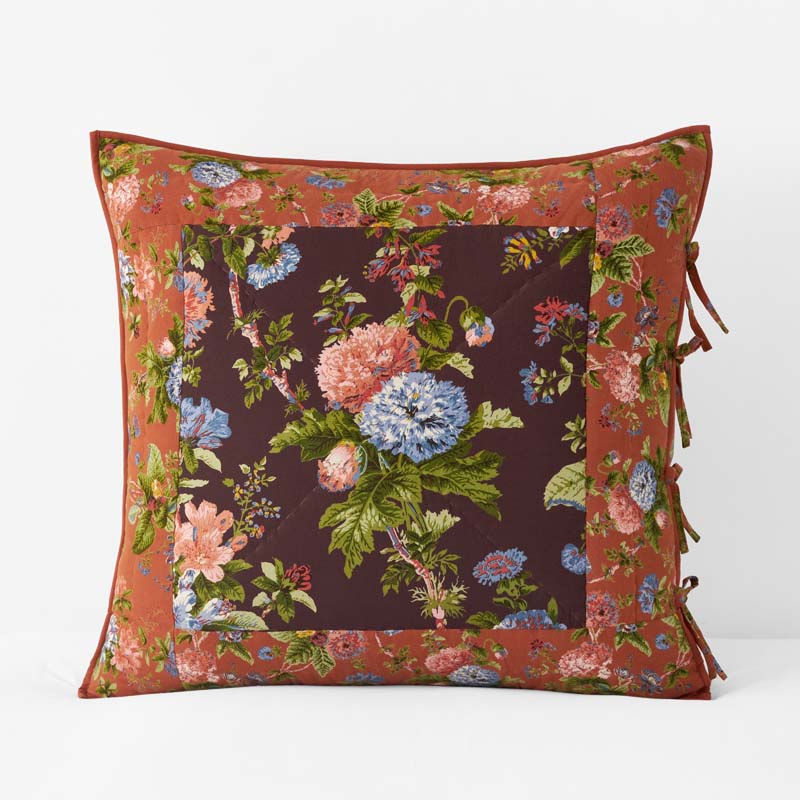 Veena Reversible Quilted Sham - Brown, Euro
