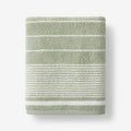 Plush Spa Stripe Bath Towel - Light Willow