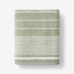 Plush Spa Stripe Bath Towel - Light Willow