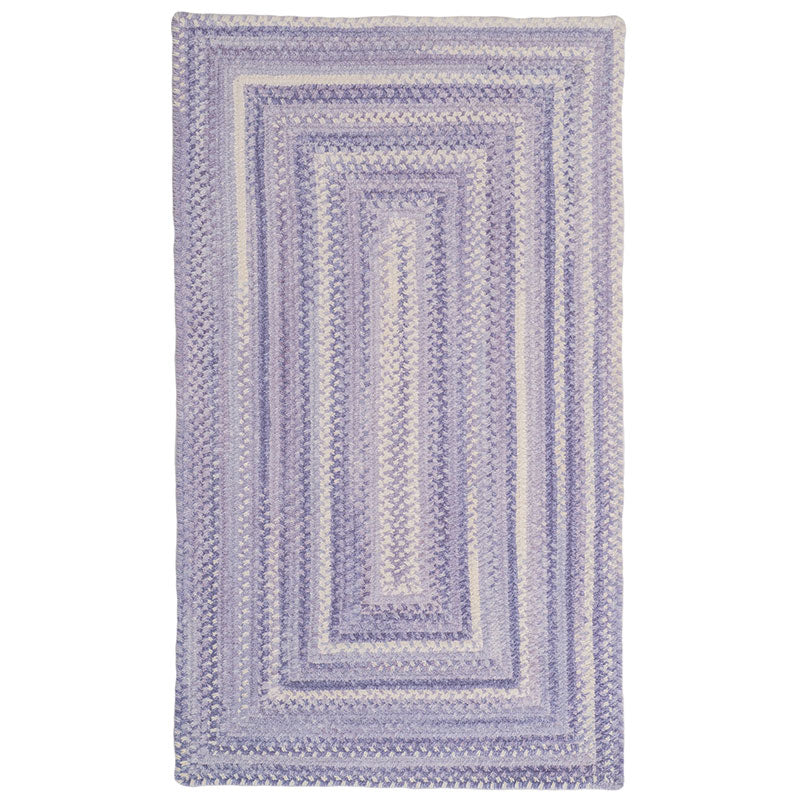 Bambini Braided Chenille Rug - Periwinkle, 4' x 6' Oval