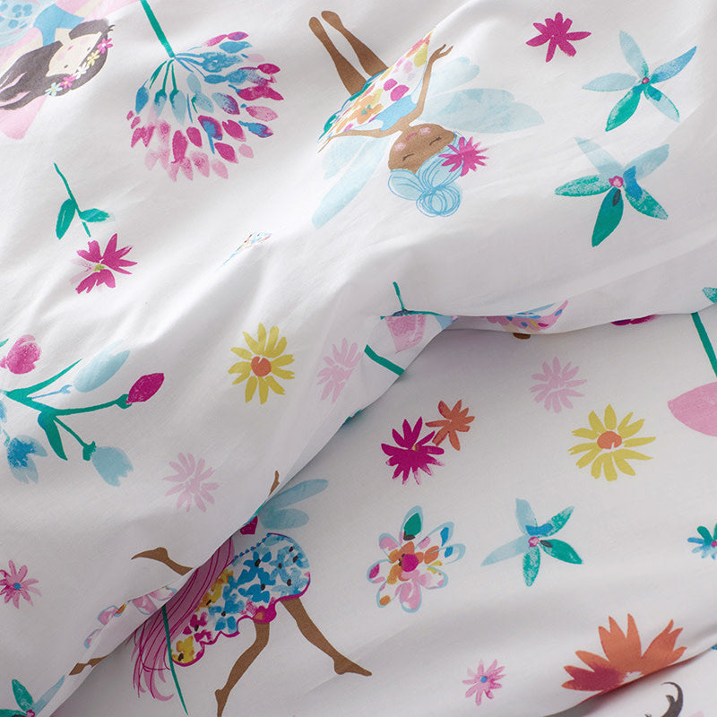 Floral Fairies Classic Cool Organic Cotton Percale Sheet Set - Multi, Full