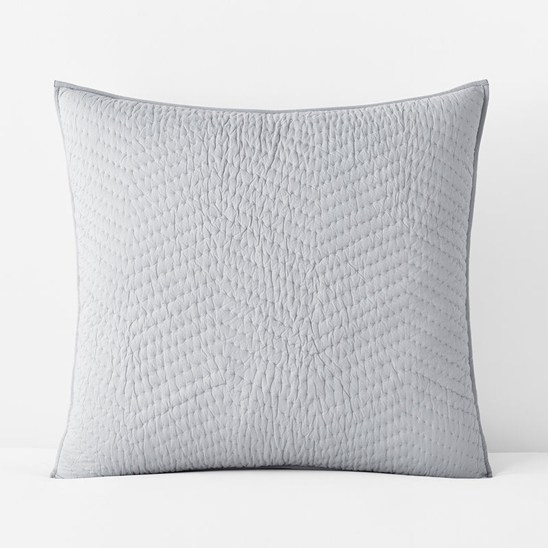 Voile Sham - Gray, Euro