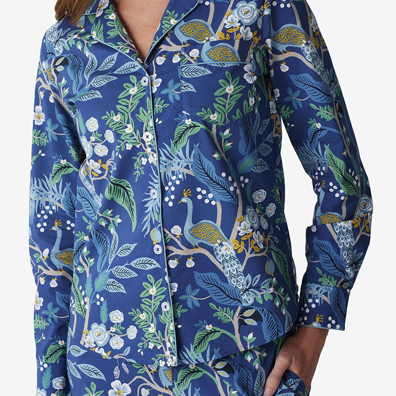 Poplin Women's Pajama Set - Peacock, L