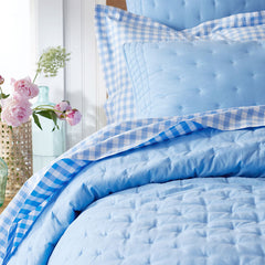 Pintuck Quilt - Blue, King