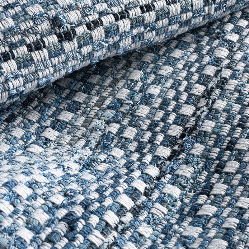 Denim Stone Blue Handwoven Cotton Rug - Denim, 8' x 10'